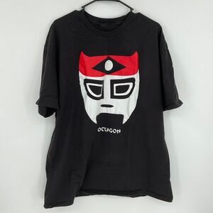 Octagon Wrestler Mask‎ Graphic Black T Shirt Men Large